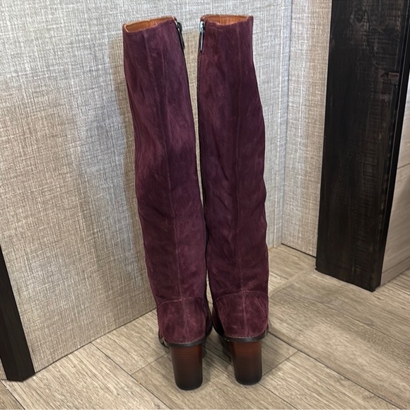 Coach Over the Knee Boots in Deep Burgundy - Picture 3 of 7
